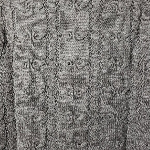 NEW VTG Banana Republic Petite Cable Knit Lambswool Blend Long Open SS Cardigan - Picture 4 of 8